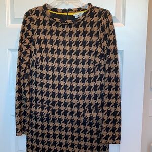 Boden Houndstooth Black & Tan Dress, size 8L